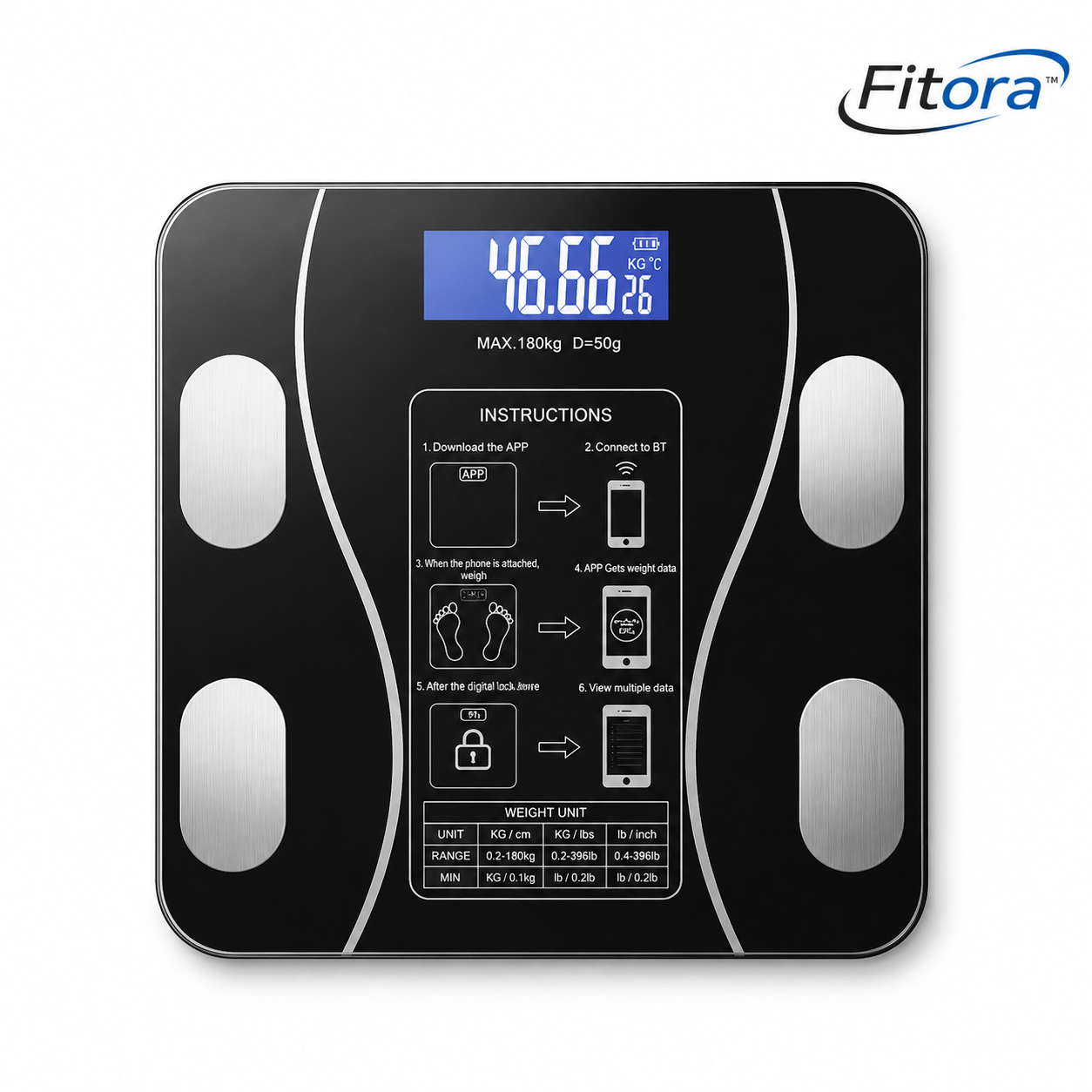 Fitora™ VitaScan — Inteligentna Waga BMI i Analiza Składu Ciała